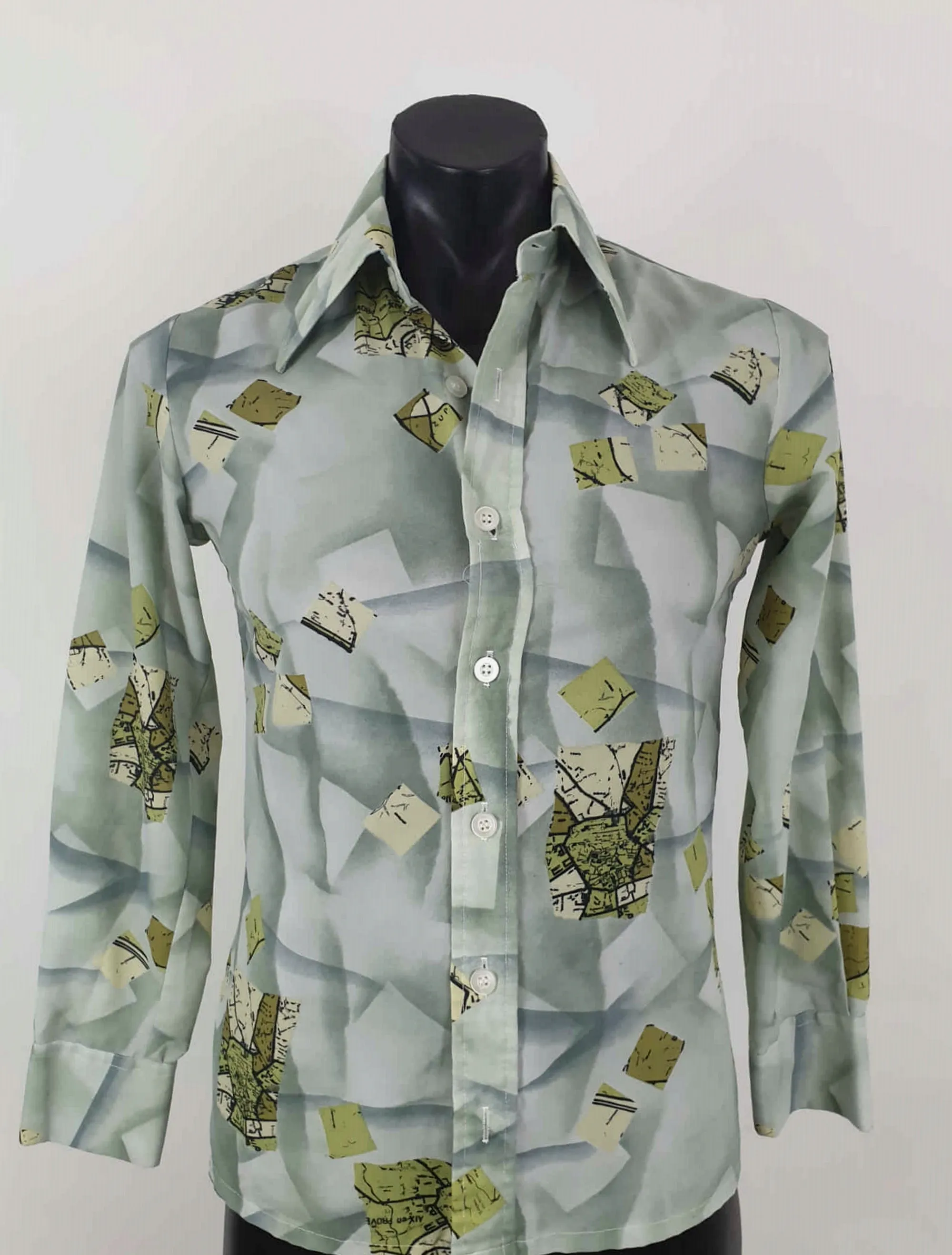 1970s Broken Map Shirt by Daire - S