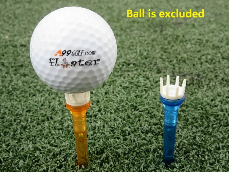 A99 Golf 20pcs 3" Crown Top Booster Tees No Friction Mixed Color Plastic Crown Shape Claw Cushion Top Lift Tees