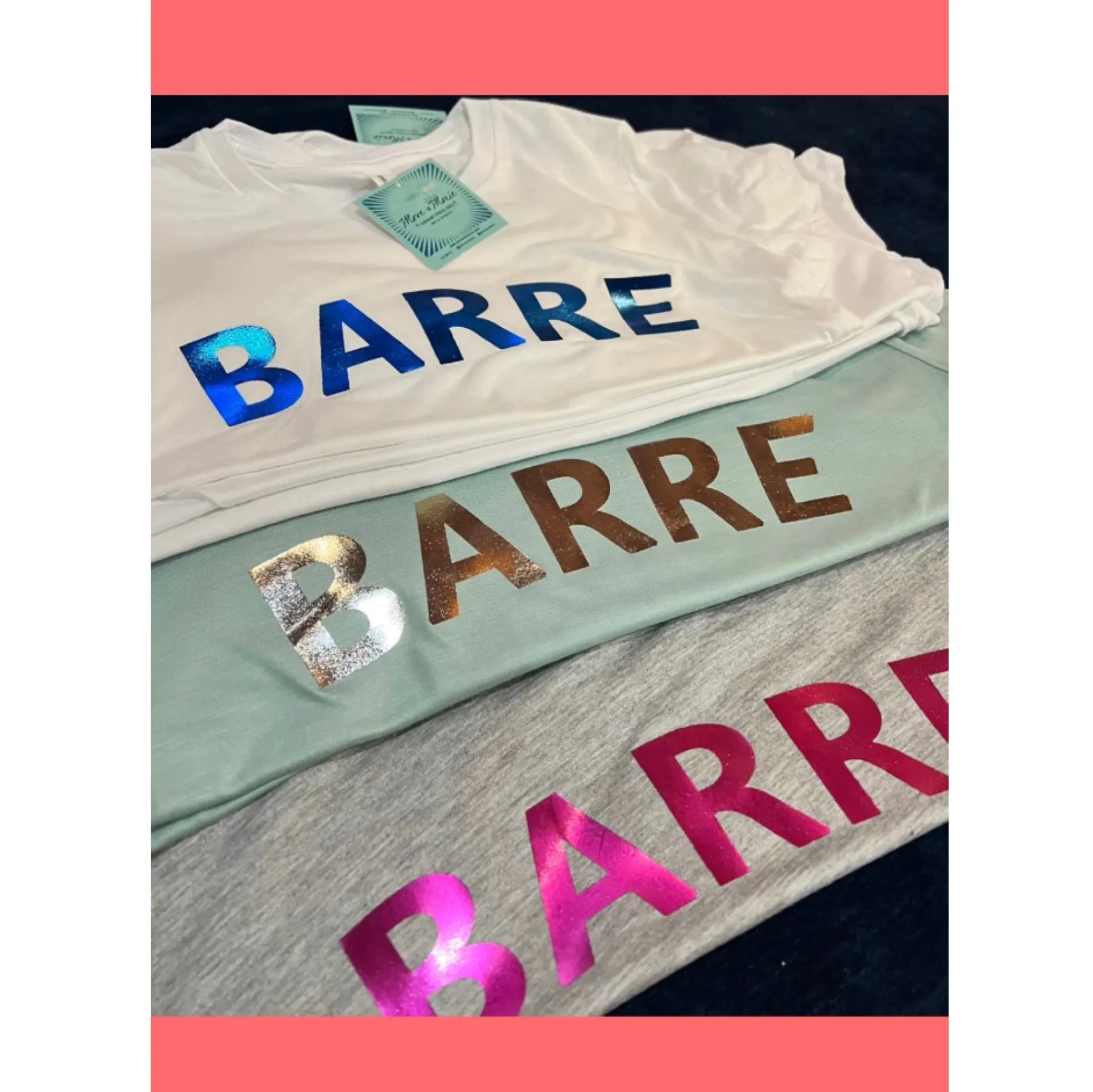 Barre - Foil Lettered - Cropped Tee