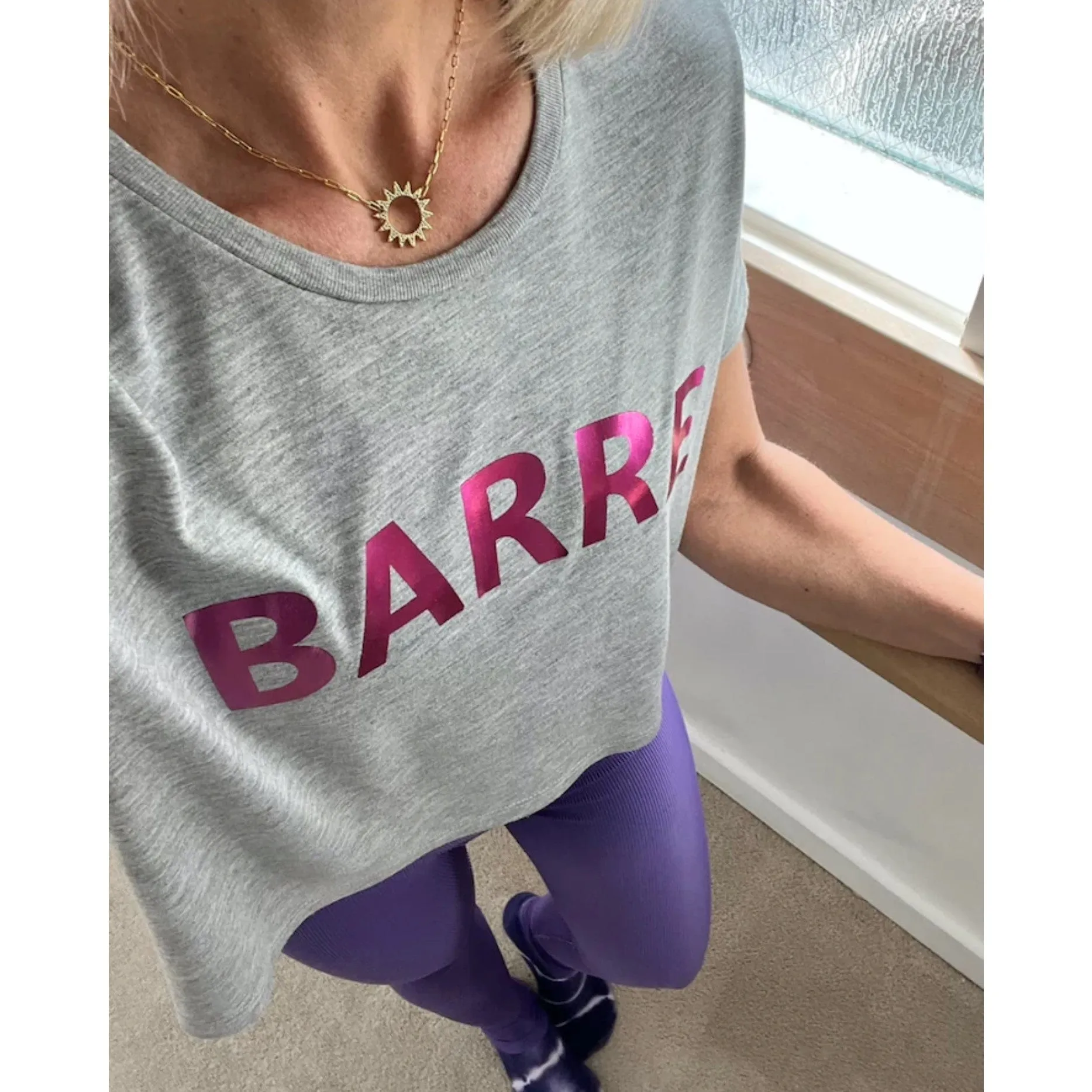 Barre - Foil Lettered - Cropped Tee