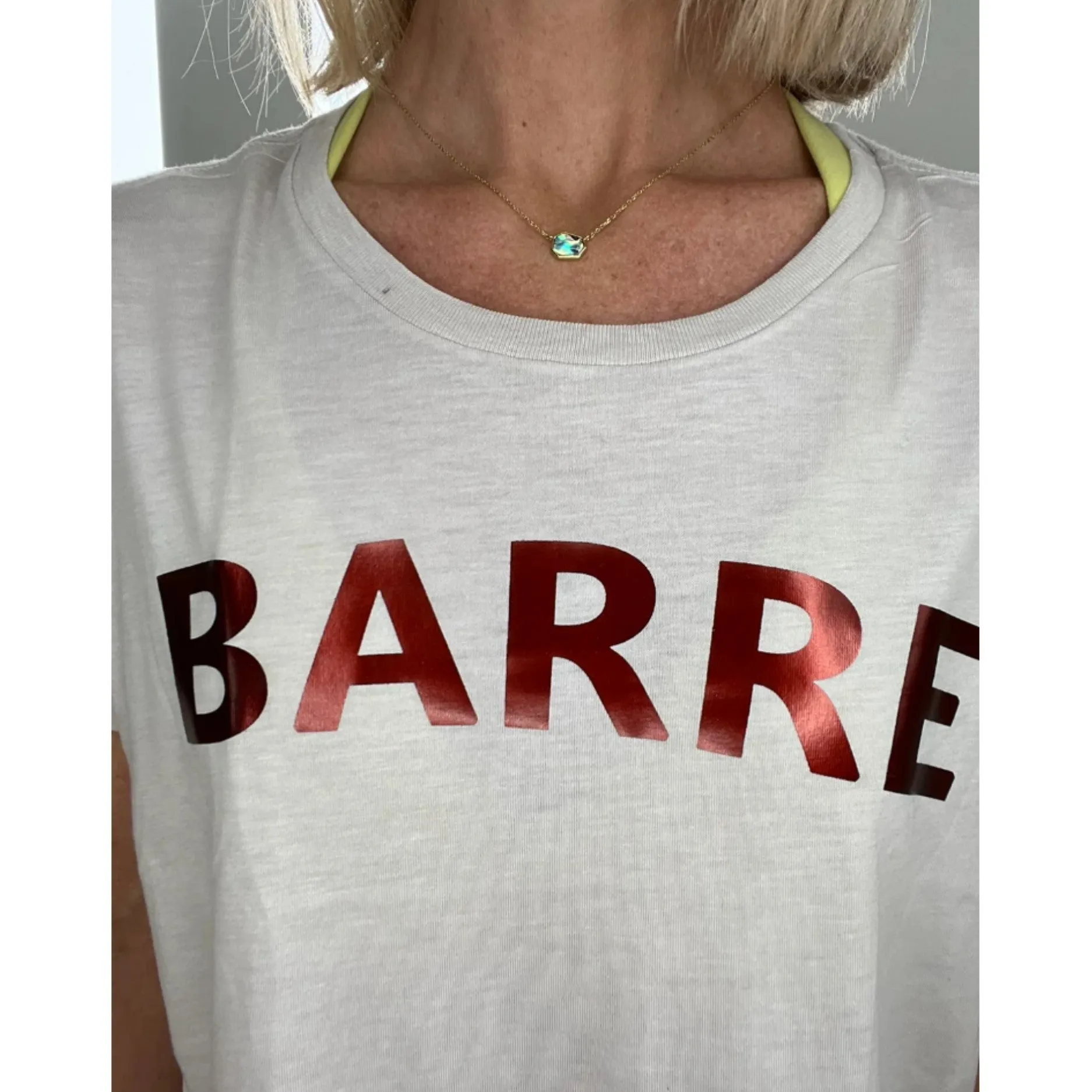 Barre - Foil Lettered - Cropped Tee