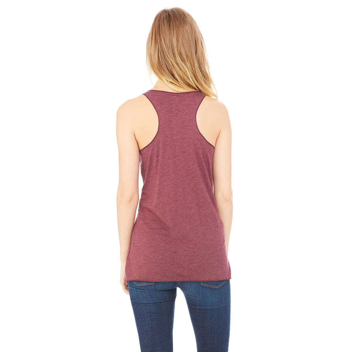 Bella   Canvas Women's Maroon Triblend Racerback Tank