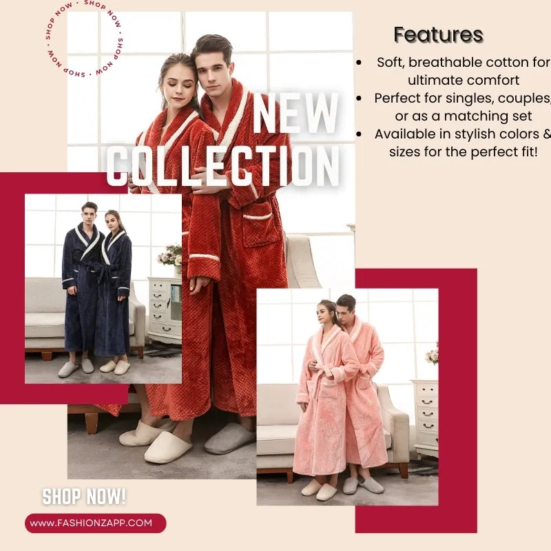 Buy Women Pajamas & Couple Gown Winter Robe Online - Soft Cotton Bathrobe - Fashionzapp