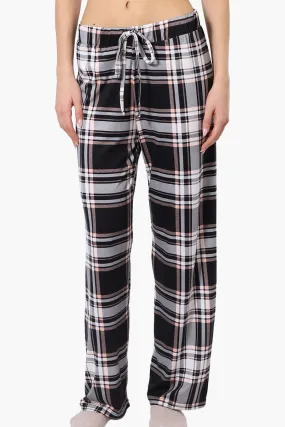 Canada Weather Gear Plaid Wide Leg Pajama Bottoms - Black