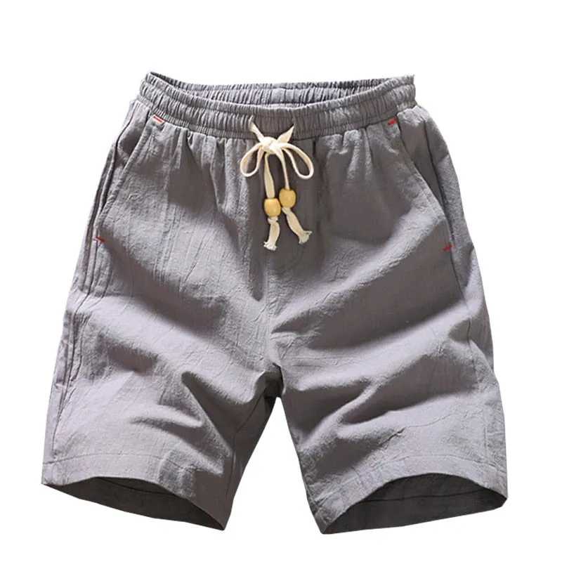 Casual Men's Waist Drawstring Loose Cotton Shorts