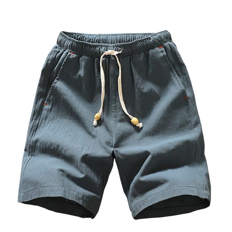 Casual Men's Waist Drawstring Loose Cotton Shorts