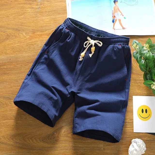 Casual Men's Waist Drawstring Loose Cotton Shorts