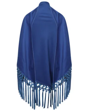 Cobalt Cashmere Triangle Shawl