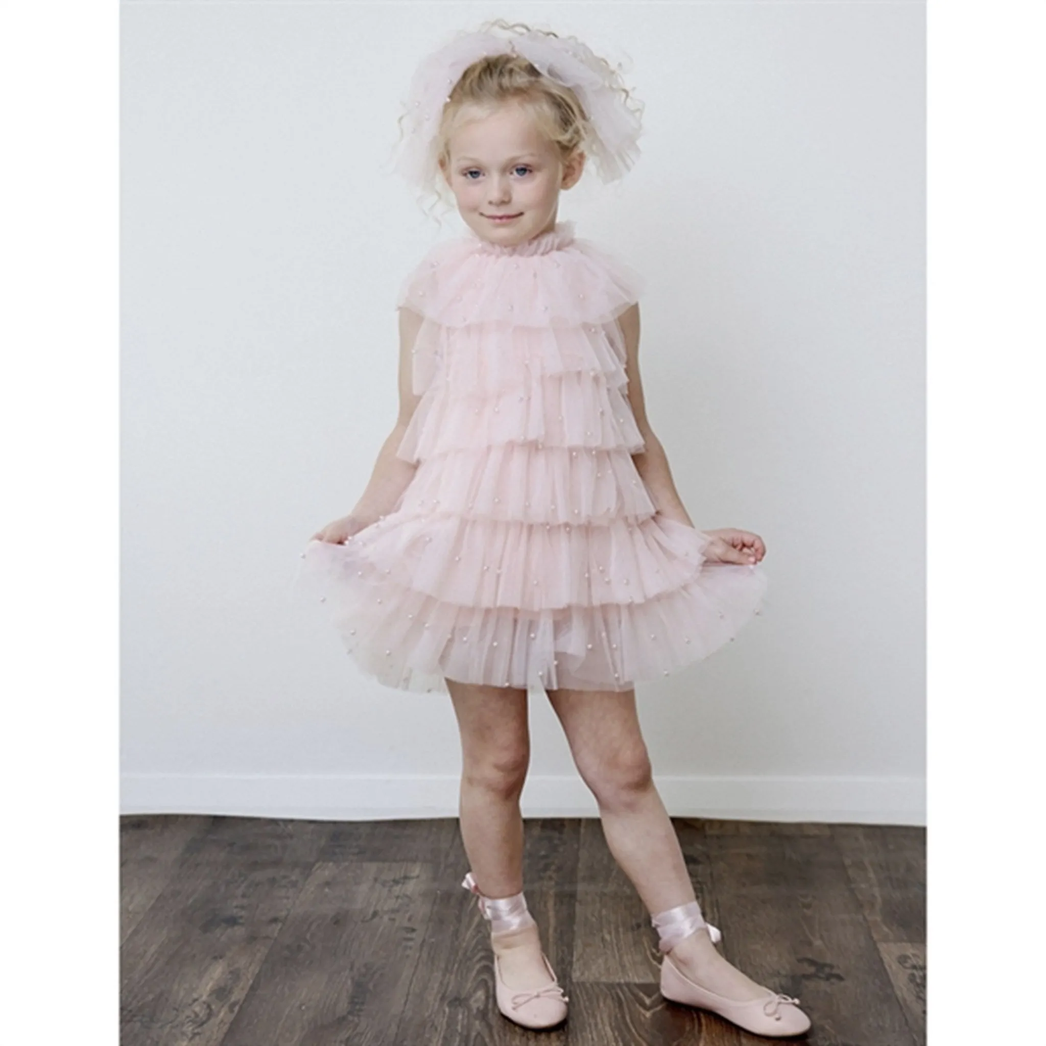 Dolly by Le Petit Tom Pearl Tutully Tiered Tulle Tuttu Dress Pink