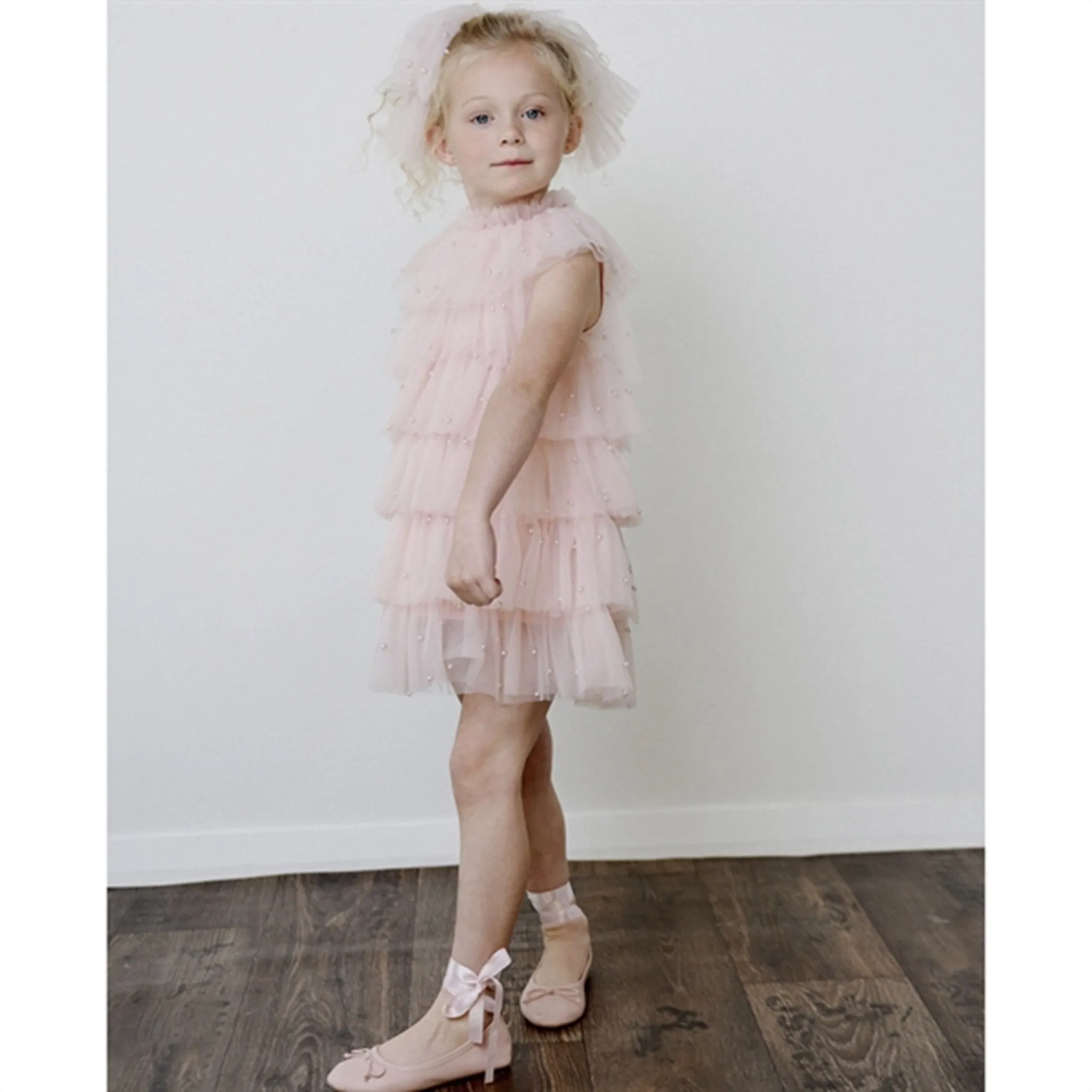 Dolly by Le Petit Tom Pearl Tutully Tiered Tulle Tuttu Dress Pink