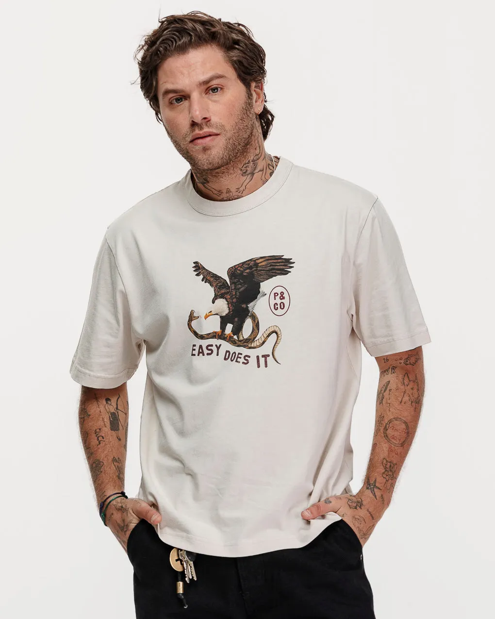 Easy Does It Boxy T-Shirt - Bone