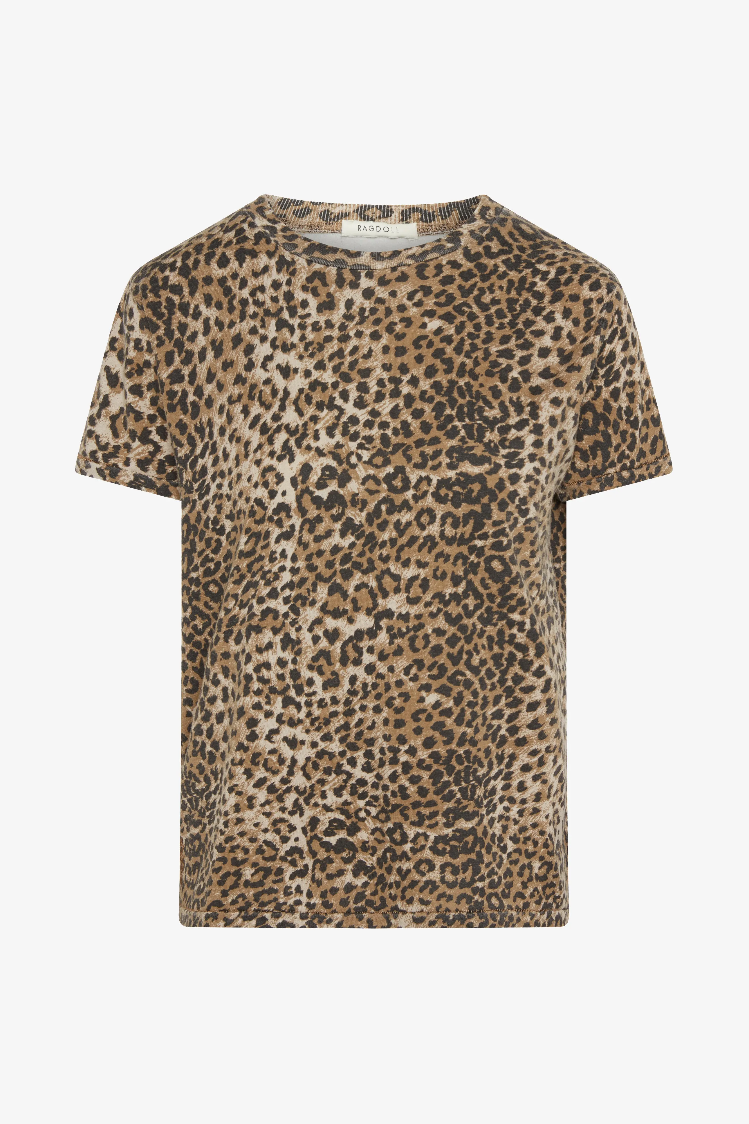 EASY VINTAGE TEE - BROWN LEOPARD