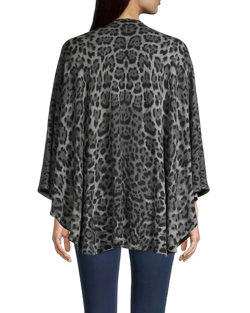 Grey Leopard Print Shape Cape