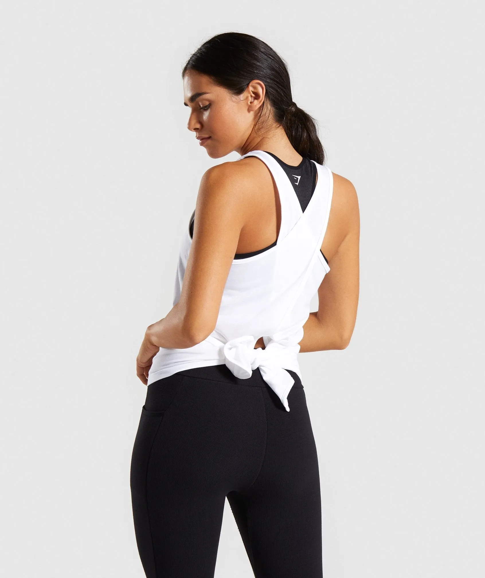 Gymshark Tie Back Vest - White