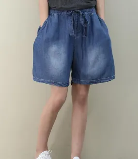 Loose Denim Cotton Pants Summer Women Shorts