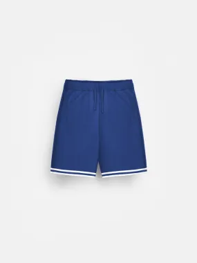 Loose Fit Knit Shorts  - Galactic Cobalt