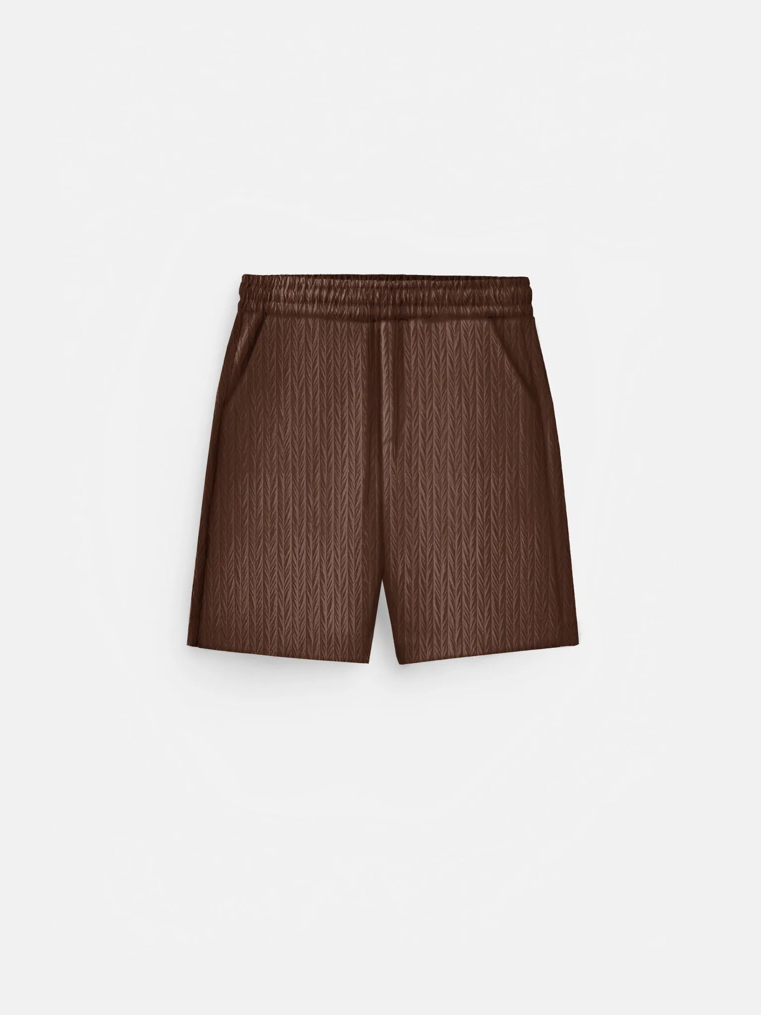 Loose Fit Structured Shorts - Cappucino