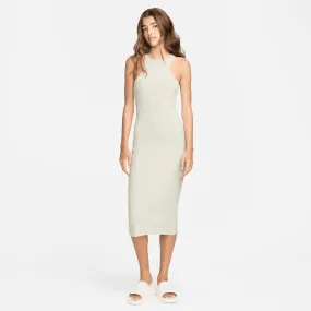 Nike Sportswear Women's Chill Knit White Slim Midi Dress