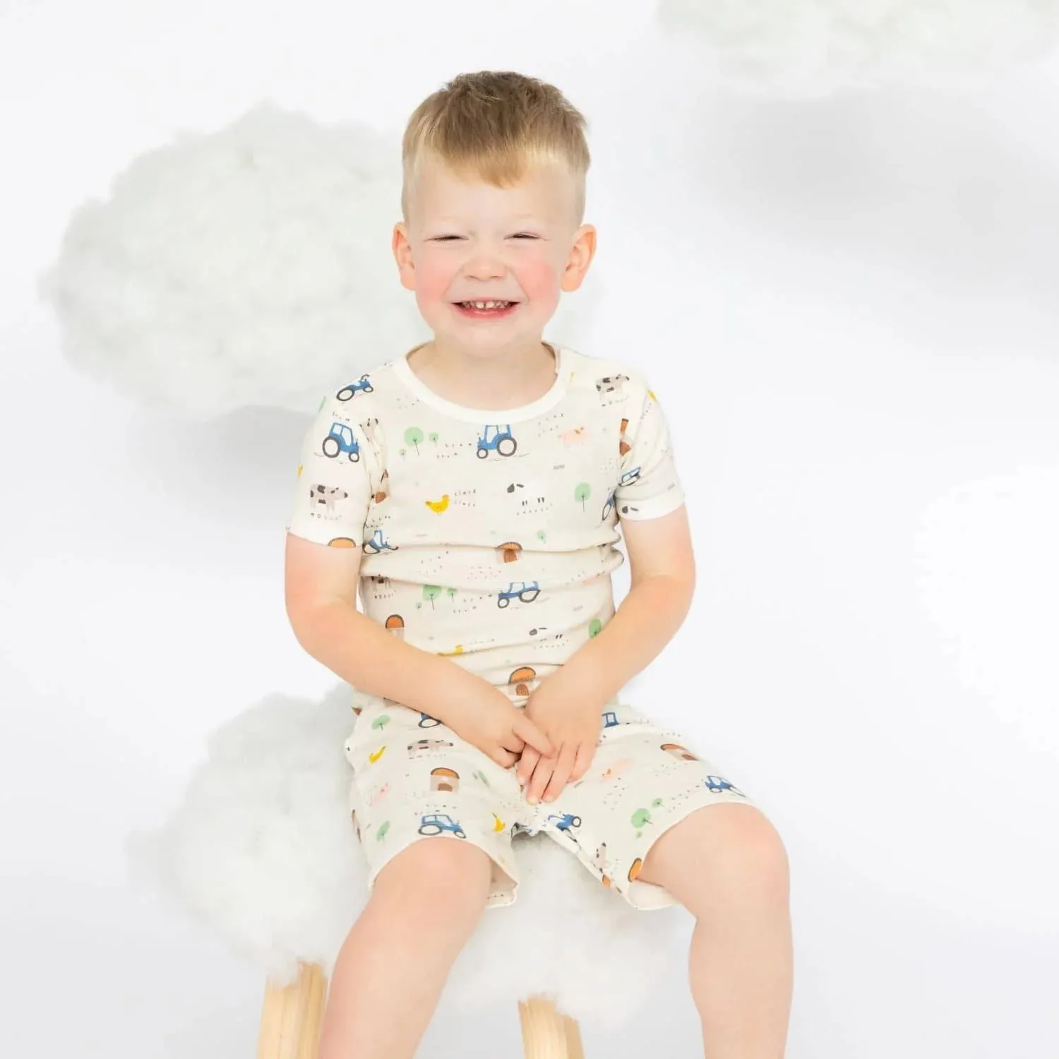 Pasture Bedtime Organic Cotton Magnetic Shortie Pajamas