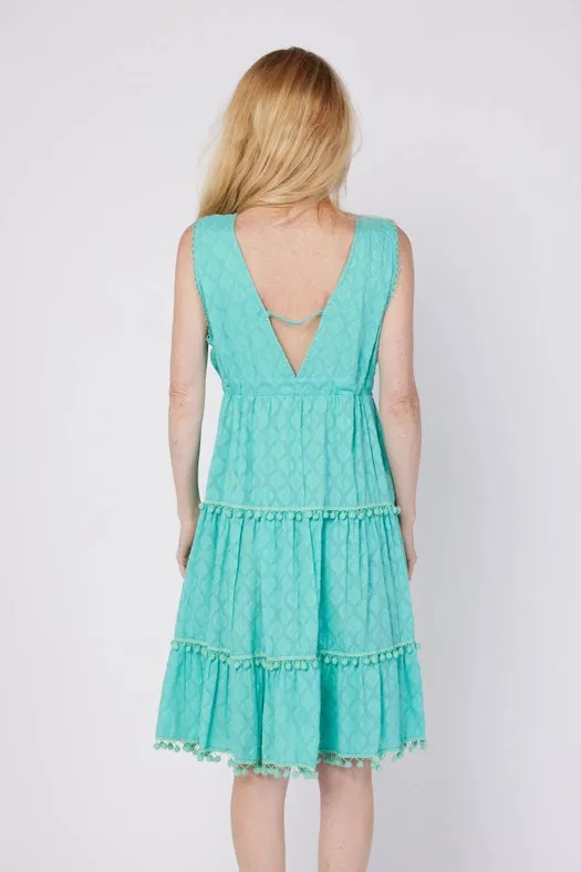 Paula Turquoise Blue Beach Resort Spring Summer Dress