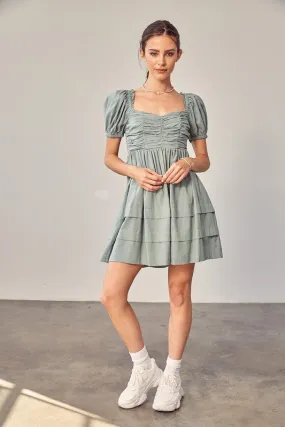 Playful Puff Sleeve Dress