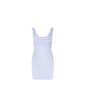 PRISM MINI DRESS PERIWINKLE GINGHAM