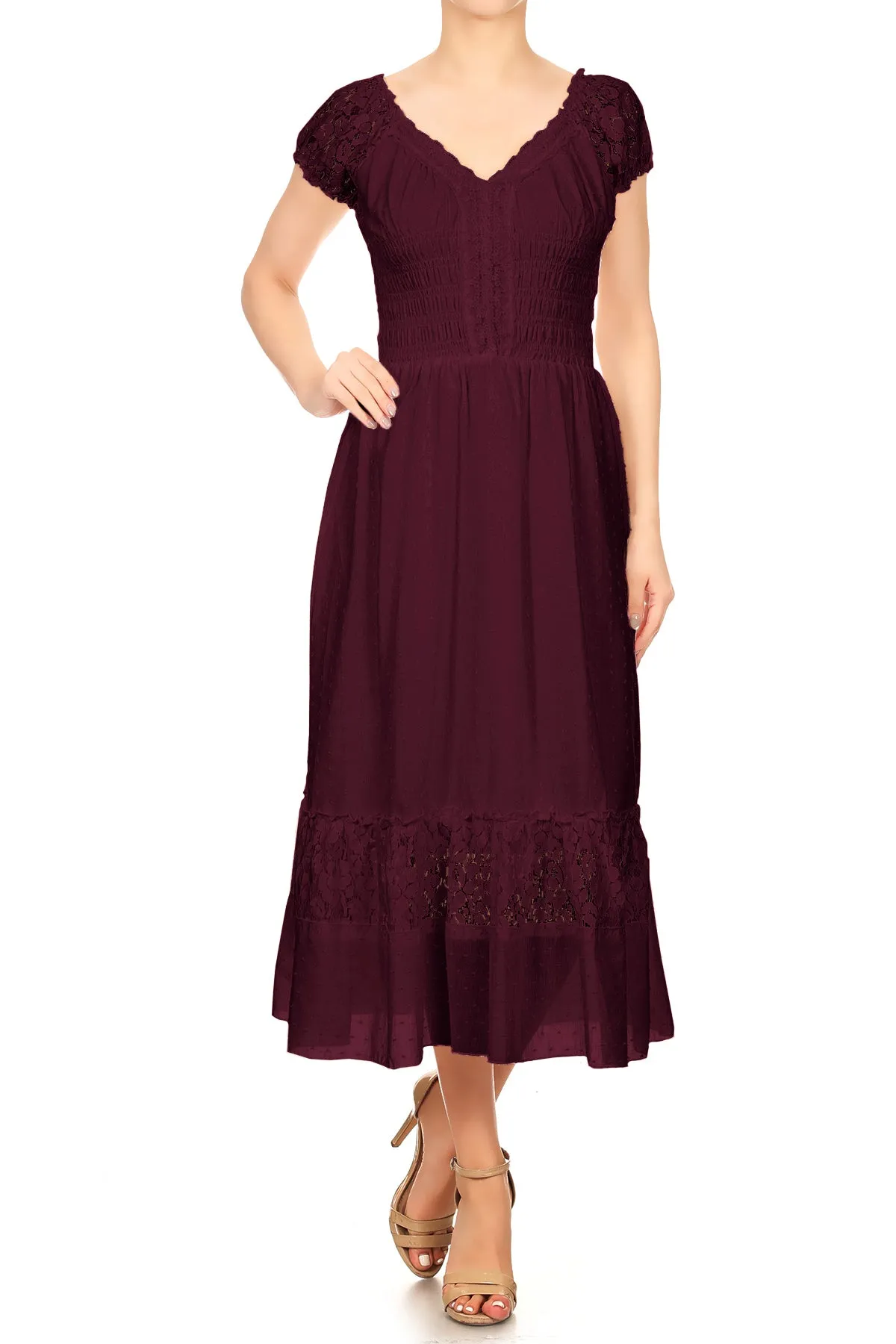 Renaissance Boho Lace Maxi Dress