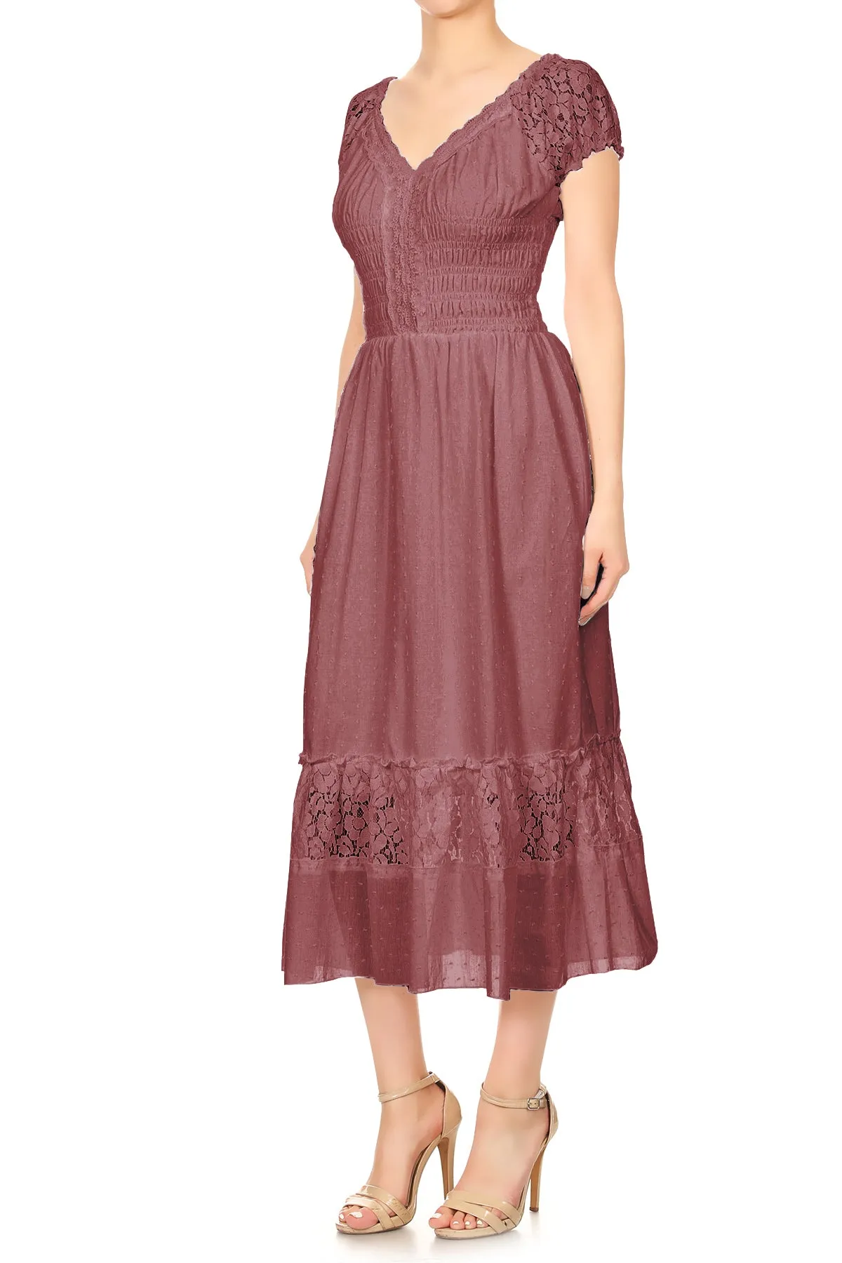 Renaissance Boho Lace Maxi Dress