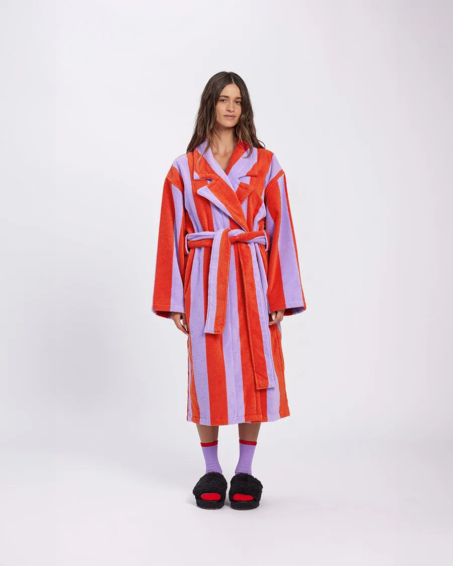 Robe - Grapefruit Stripes