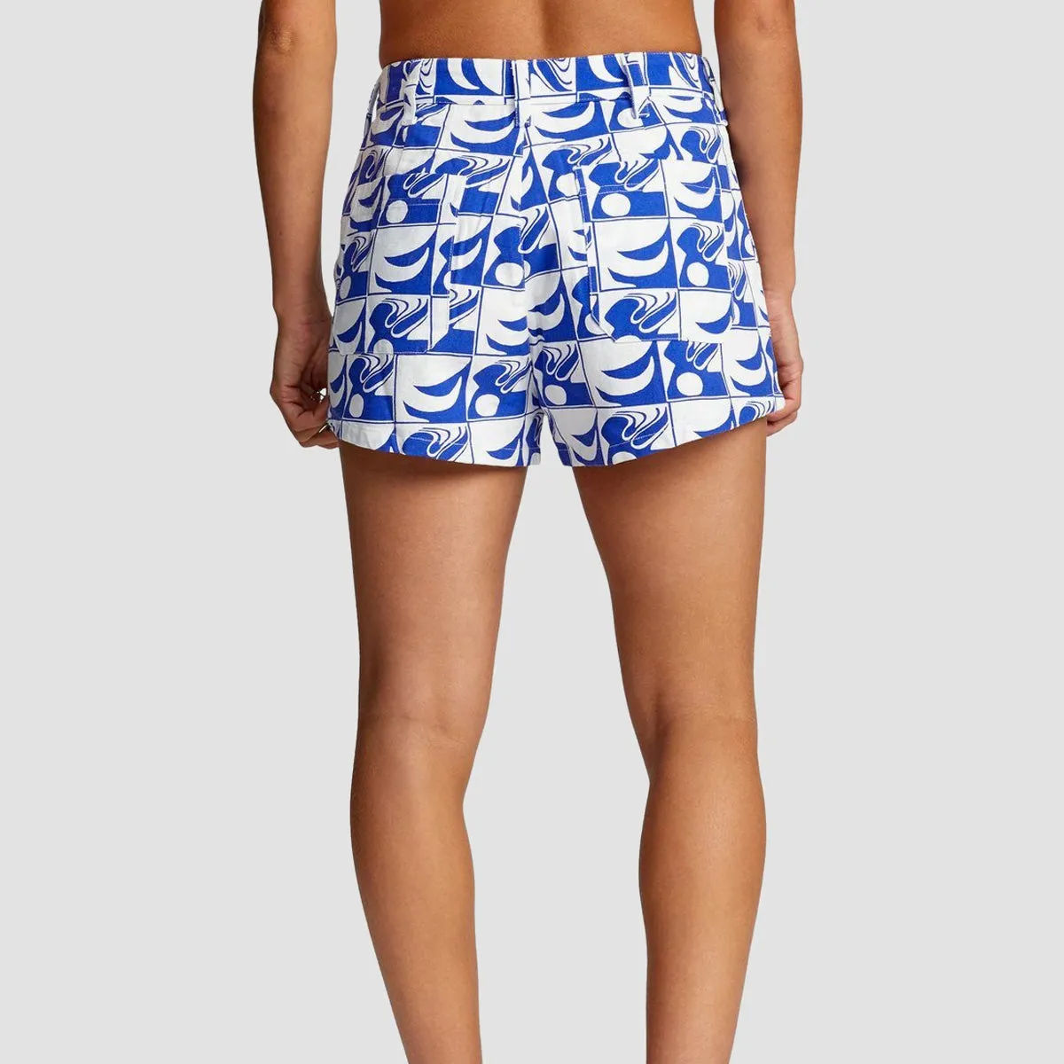 RVCA Bailey Elder High Waist Shorts Cloud - Womens