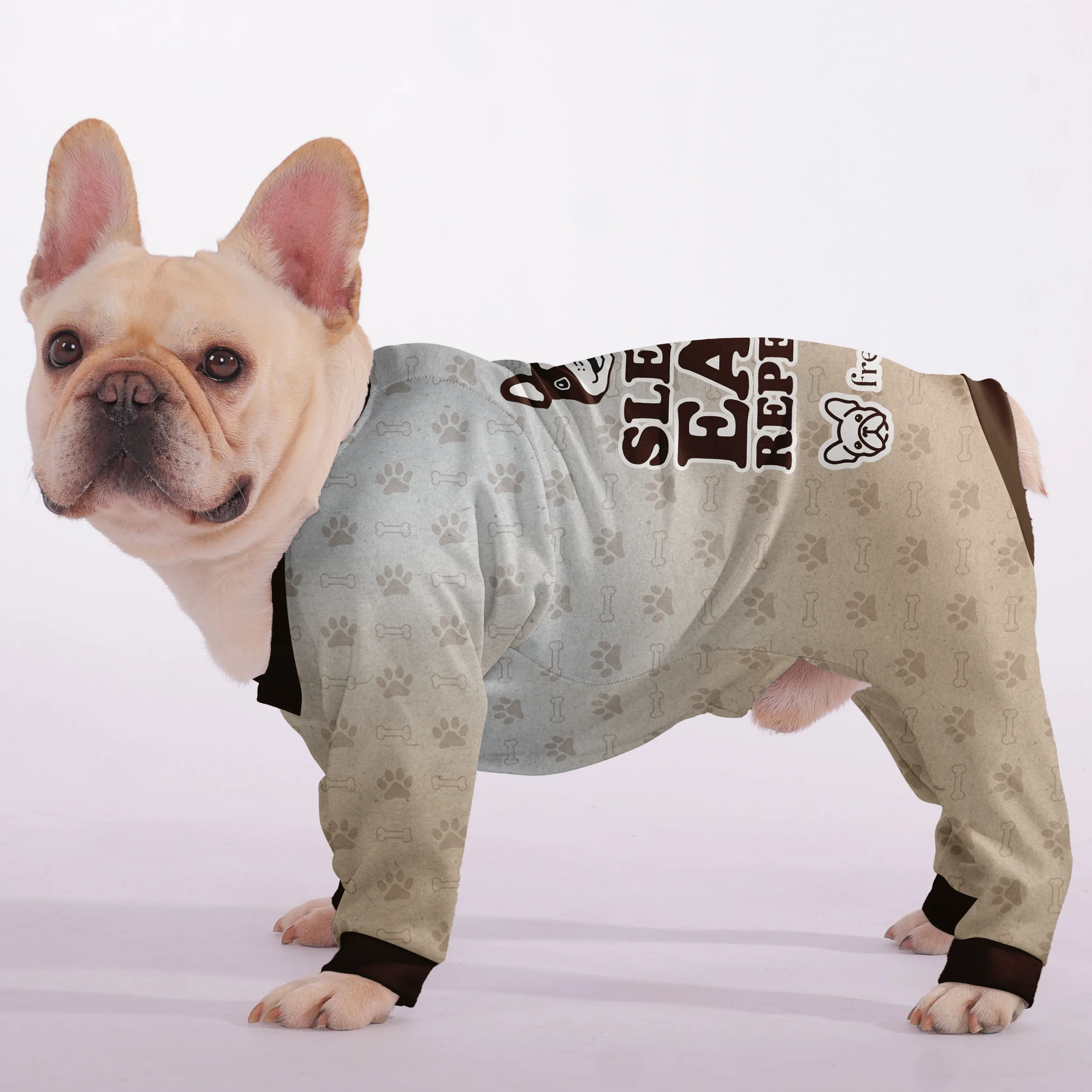 Sleep, Eat, Repeat - Frenchie Pajamas – Ultra-Soft, Cozy, & Adorably Stylish