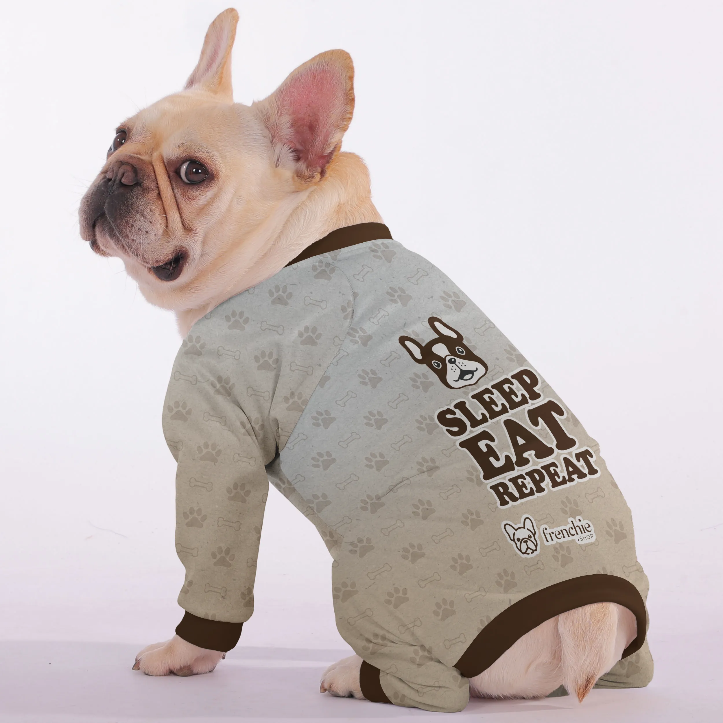 Sleep, Eat, Repeat - Frenchie Pajamas – Ultra-Soft, Cozy, & Adorably Stylish