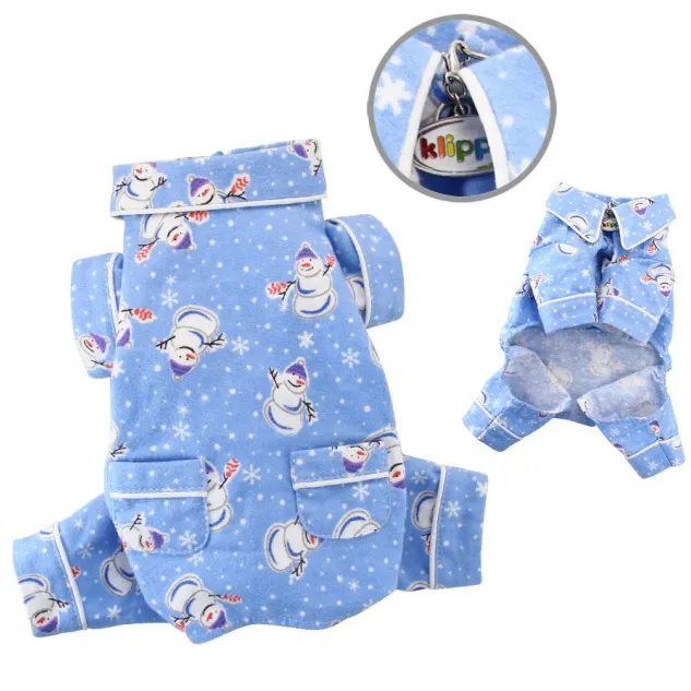 Snowman & Snowflake Flannel Pajamas with 2 Pockets