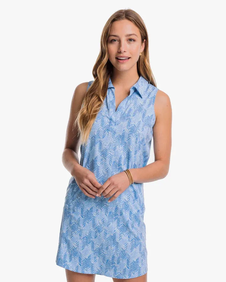 Southern Tide Kamryn brrr°® Intercoastal Horizon Hues Dress Boat Blue