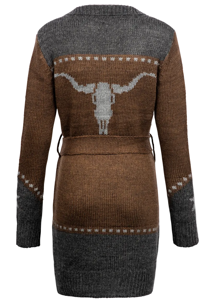 Stetson Women's Vintage Steer Head Cardigan