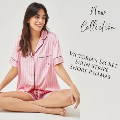 Striped Satin Short Pyjama Sets