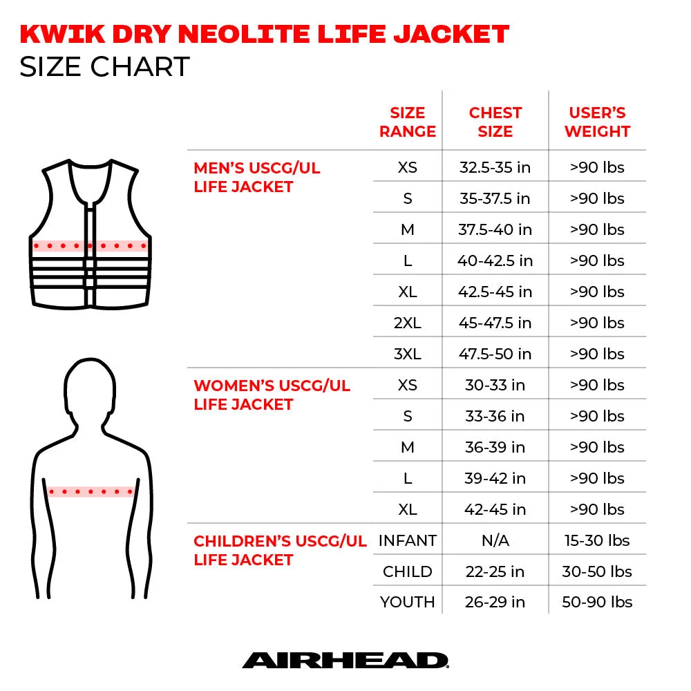 Swoosh Neolite Kwik-Dry Life Jacket Vest | Child-Adult