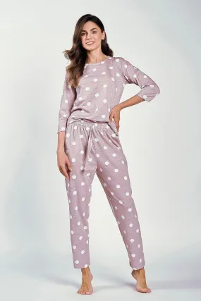 Taro 3/4 sleeves and half-circle neckline Women's pajamas