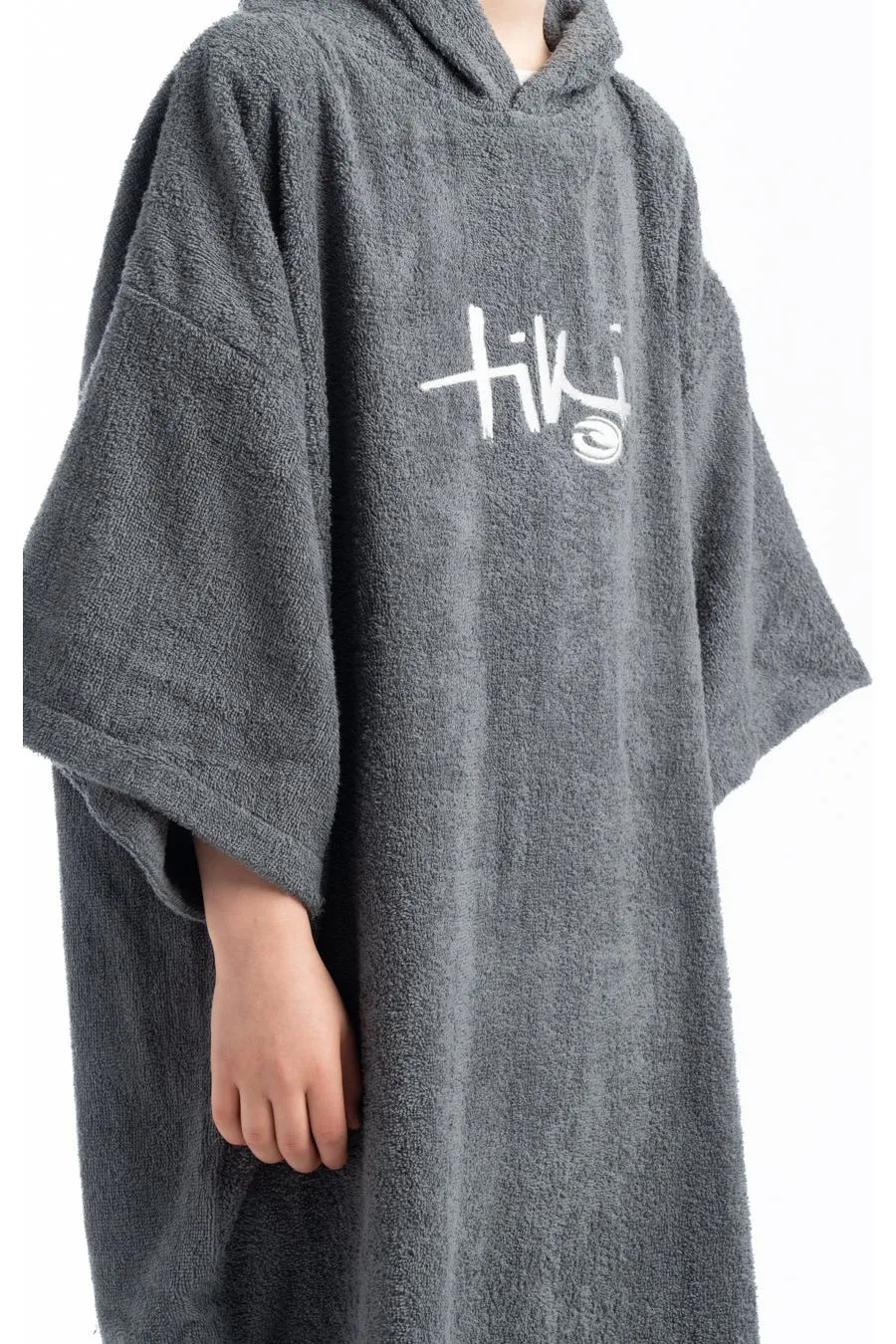 Tiki Junior Hooded Change Robe Grey