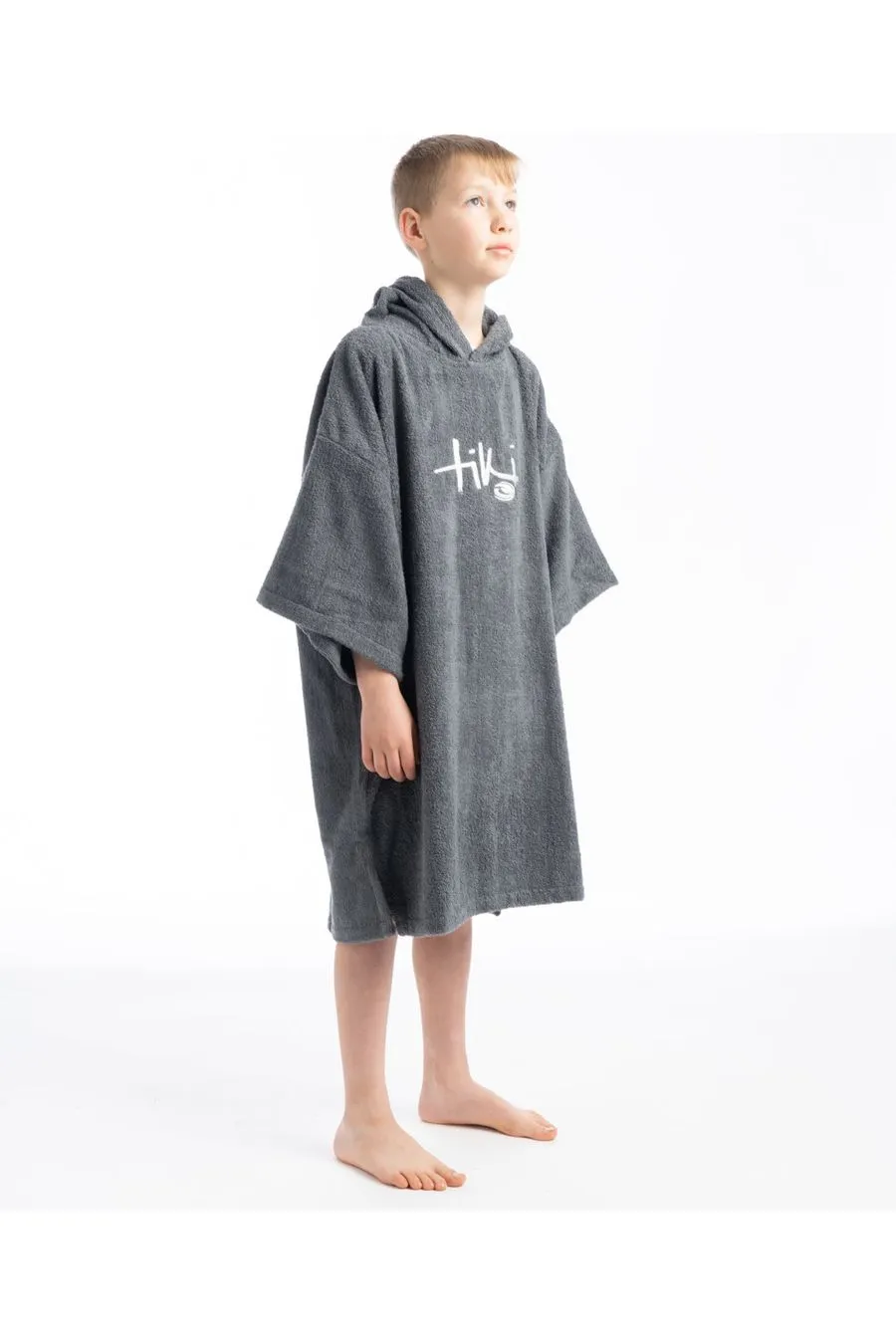 Tiki Junior Hooded Change Robe Grey