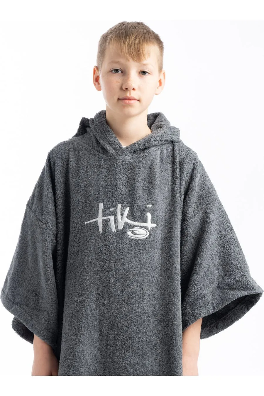 Tiki Junior Hooded Change Robe Grey