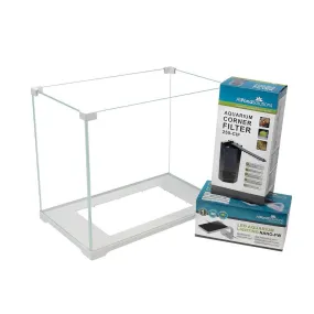 Ultra Clear Glass Nano Fish Tank Starter Set - 16L