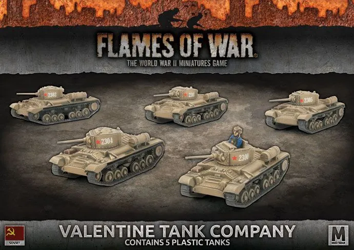 Valentine Tank Company - Flames Of War Mid War Soviets